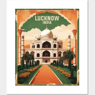 Lucknow India Vintage Tourism Travel Posters and Art